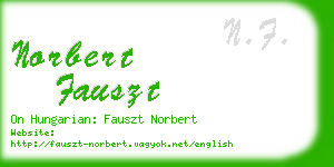 norbert fauszt business card